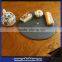 black round slate food serving plates/slate stone slate serving plate/natural slate plate for kitchen