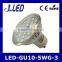 glass body 24pcs 2835smd led gu10 spotlight 5w