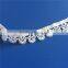 Lady dress white royal blue lace fabric for garment