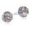 fancy spherical stud earrings findings for party girls