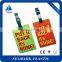 2016 cheap high quality custom made soft plastic wholesale luggage tags, luggage name tag,