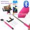 2015 hotsell Wireless Selfie Stick Built-in bluetooth shutter button selfie monopod