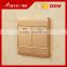 super quality BIHU golden color PC material electrical 2 gang switch for sale