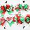 Lastest New Year Fashion X-mas Kids Boutique Hair Bow Baby Girl Christmas Decorative Bows With Clip