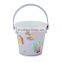 Small attractive colorful metal ice buckets