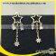 Ebay Zircon Star Pattern Chain Plated 925 Silver Earring