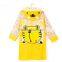 Carton Tiger Animal Squarepants Kids Raincoat Waterproof Hooded Jacket