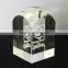 K9 clear crystal laser etched glass cubes