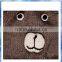 100% acrylic brown pom pom knit bear hat for adults