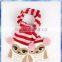 100% cotton owl knit baby hat and scarf with cute pom pom