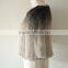 New style ladies` real mink fur top with 3/4 sleeve,Gradient color,KZ14082