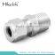 straight union 316 ss male thread tube fittings