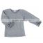 Wholesale 2016 girls blank solid t shirts long sleeve fall shirts with 2 sleeve ruffle boutique girls shirts