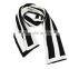 Unisex Black and White Striped Heavy Knit Scarf