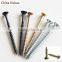 Furniture screw/confirmat screw countersunk head yellow coated chipboard screw