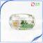 Wedding jewelry customized flower resin bracelet with dried fresh flower bangles
