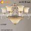 Modern dining room wrought iron chandelier, European glass wrought iron chandelier