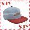 Flat bill custom leather patch suede snapback hat
