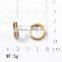 Fashion design ,wholesale price ,gold plated stainless steel crystal charming unisex earrings