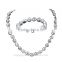 11mm silver grey color AA grade baroque irregular natural pearl set designs