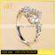 Jingli Jewelry Heart Shaped Silver Mirco Pave Engagement Ring For Women (YJ-481)