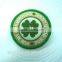 Round high density woven label with serging border for kids garment