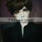 Handsome synthetic short dark brown 1/4 bjd boy doll wigs