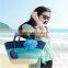 Knitted Summer flower Bohemia fashion women color stripes shoulder beach big tote bags