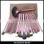 Professional Fancy Face and Eye Used Artist Goat hair makeup brush set 24 piece with cosmetic bag