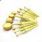 Pro Toothbrush Shape Oval Makeup Brush Foundation Powder Eyebrow Make up Brushes Beauty Tools ROSE Gold White 10PCS/set