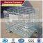 galvanized mesh pallet box metal storage cages with 4 wheels