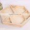 Customized Hexagon Wood Tray/wooden Tray With Compartments