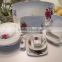 hot sales high quality nice rose flower square shape ceramic porcelain dinner set