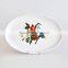 beautiful decaled white oval plate