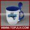Topjlh special offer sublimation colored coffee mug spoon