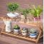 Supply all kinds of high quality solid wood flower pot store shelves