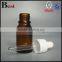 cosmetic packaging high quality 30 ml glass dropper bottle essential oil amber glass dropper bottle with white dropper wholesale