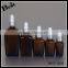 dark amber light resistant 30ml square glass bottle 30ml square glass dropper bottle