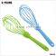 13012 8 wires silicone kitchenware egg whisk with pp handle