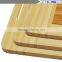 3pcOrganic bamboo cutting boards - large kitchen cutting board and wooden cheese board - wooden pallets and juice drip tray slot