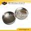 Metal tinx box for round shape logo embossed