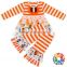 Organ Kids Wholesale Winter Clothes Pumpkin Girls Ruffle Outfits Cotton Stripe Baby Girl Clothing Set