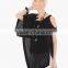 women's fashion black mesh blouse tops