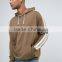 Latest New Design Custom Dropped Shoulders Pouch Pockets Brown Men's 60% Cotton 40% Polyester Casual Oversized Pullover Hoodies