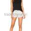 MGOO New Summer Slim Fit Gym Wear Athletic Shorts Women Hot Sexy Girls Short Pants With Raw Cut Hems
