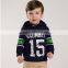 New monogram printed contrast kids wholesale hoodies