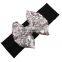 Wholesale sparkly fashion accessory bow yellow hairbands