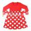 New Boutique Dresses Baby Ruffle Dress Children Cotton Designs Dress Fall Baby Girl Dress