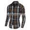 2016  sale classic plaid pattern formal dress men shirt long sleeves for men