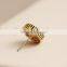 Wholesale Fashion jewerly round shape star engraved earring stud